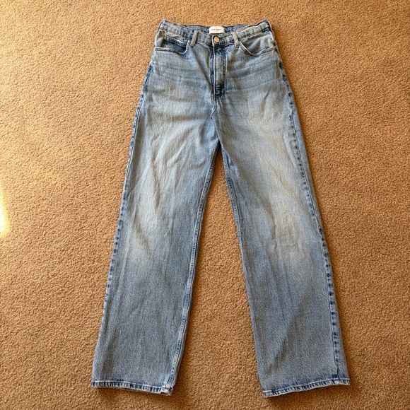 FRAME Le Jane Wide Leg Jeans Lomina Wash High Rise Blue Denim Size 30 Womens - Picture 4 of 13